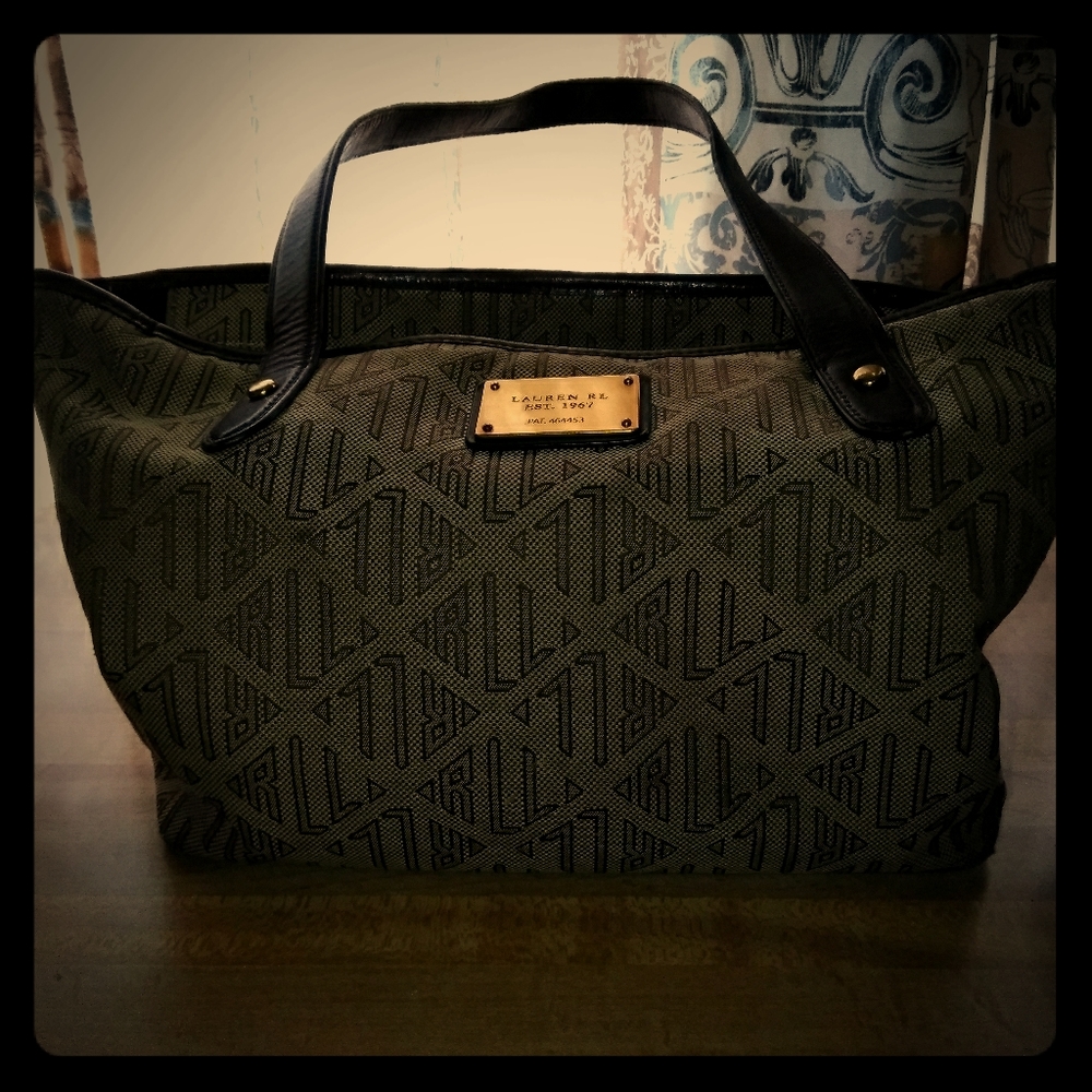 Lauren, By Ralph Lauren Purse Leather Tote
